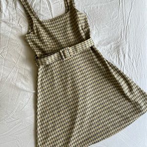 topshop plaid belted skater dress (tagged 6)